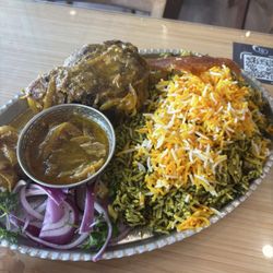 Shemroon Restaurant & Bar - Baghali Polo with lamb neck Baghali Polo with lamb neck kobideh dish