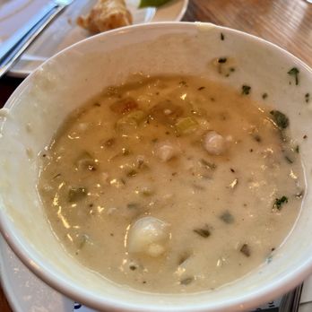 Sam's Anchor Cafe - Clam Chowder half eaten - Seafood Near Me - Tiburon, California Sam's Anchor Cafe - Clam Chowder half eaten - Seafood Near Me - Tiburon, California