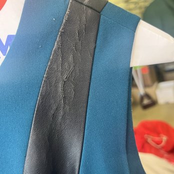 Jubal Early Cleaners - Leather trimmed Calvin Klein dress - Dry Cleaning Near Me - Winchester, Virginia