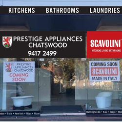 Prestige Appliances Chatswood - Our store at 94 Penshurst Street, Willoughby NSW 2068 - Tel 02 9417 2499