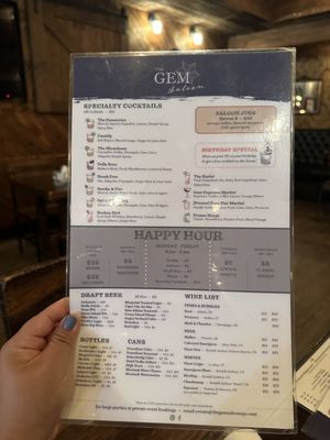 Menu photo 1 The Gem Saloon New York, NY Menu photo 1 The Gem Saloon New York, NY