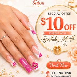 Sassy Nails Salon - Celebrate your birthday in style at Sassy Nails Salon! Enjoy $10 off any service during your birthday month. Book your spot today!
