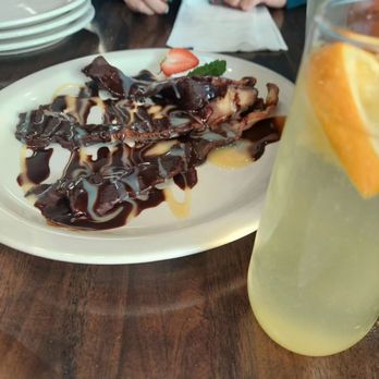 Eggstasy - Chocolate covered bacon and my prosecco with a splash of OJ. - Breakfast & Brunch Near Me - Phoenix, Arizona
