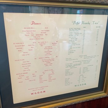 El Patio - Original menu - Tex-Mex Near Me - Austin, Texas