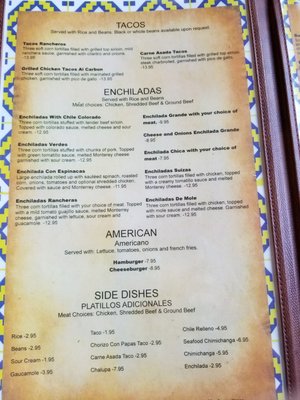 Menu photo 4 Las Palomas Mexican Restaurant Sequim, WA