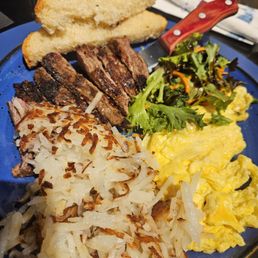 Steak and eggs