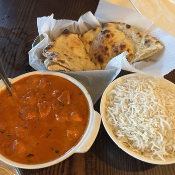 Bawarchi Biryanis - Butter chicken with garlic naan - Indian Near Me - Atlanta, Georgia Bawarchi Biryanis - Butter chicken with garlic naan - Indian Near Me - Atlanta, Georgia