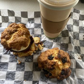 Snapshots Coffee & Kitchen - Sammi's egg chesse sausage and bacon biscuit sandwich; red eye coffee and a blueberry biscuit so excited - Breakfast & Brunch Near Me - Newark, Ohio Snapshots Coffee & Kitchen - Sammi's egg chesse sausage and bacon biscuit sandwich; red eye coffee and a blueberry biscuit so excited - Breakfast & Brunch Near Me - Newark, Ohio
