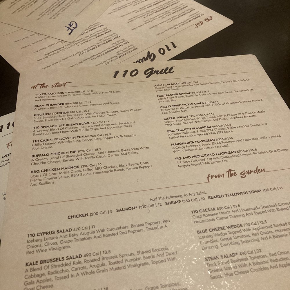 110 Grill Canton - New American Near Me - Canton, Connecticut