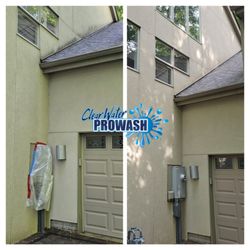 Clear Water Prowash - Gentle soft washing of this Stucco house wash in Delaware county-Lewis Center, OH. Clear Water Prowash-6144259395-www.clearwaterprowash.com
