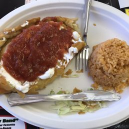 Regular sized sopapilla and side of rice Regular sized sopapilla and side of rice