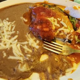 Chile relleno with beans Chile relleno with beans