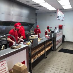 5Guys kitchen in a busy Sunday afternoon...