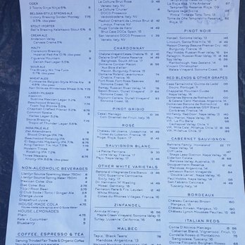 Saint & Second - Current Menu - New American Near Me - Long Beach, California