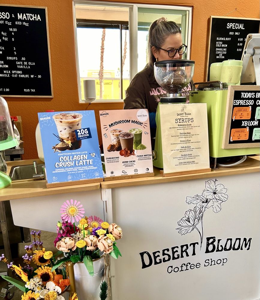 Desert Bloom Coffee Shop Logo