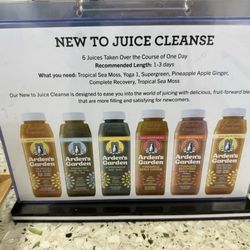 Arden's Garden - Juice cleanses menu. Price unknown