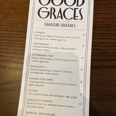 Menu photo 4 Good Graces Dallas, TX