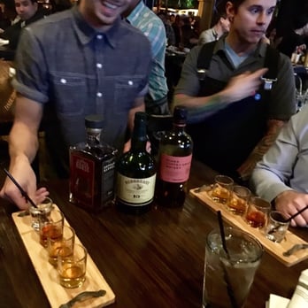 Bosscat Kitchen & Libations - Our awesome whisky connoisseur, AJ and our whisky flights! - New American Near Me - Irvine, California
