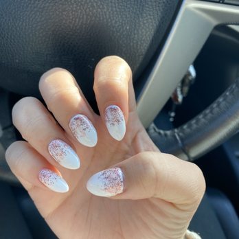 Nails Club - What I ended up  (it's not horrible and I asked for almond shaped but the color is nothing like the photo) - Nail Salons Near Me - Garden Grove, California
