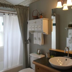 Lost Mountain Lodge - Sunnyview Bath -- all rooms have vaulted full baths with skylights and/or windows, botanical toiletries, built-in hair dryers