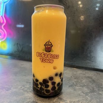 Boba Bliss Town - Mango slushie with boba - Bubble Tea Near Me - Arlington Heights, Illinois Boba Bliss Town - Mango slushie with boba - Bubble Tea Near Me - Arlington Heights, Illinois