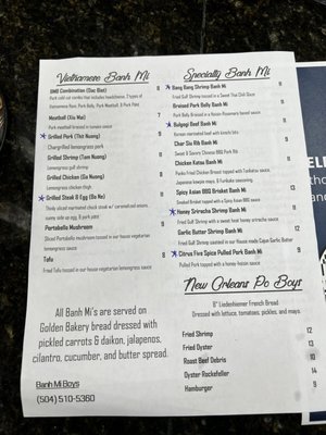 Menu photo 7 Banh Mi Boys New Orleans, LA