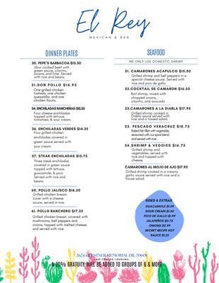 Menu photo 6 El Rey Mexican & Bar Lake Charles, LA