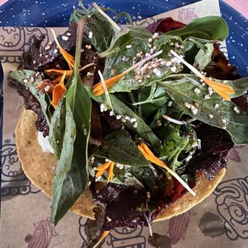 Nixta Taqueria - Carrot tostada - Mexican Near Me - Austin, Texas Nixta Taqueria - Carrot tostada - Mexican Near Me - Austin, Texas