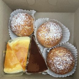 Tiramisu, Cheese Cake, and Cream Puff