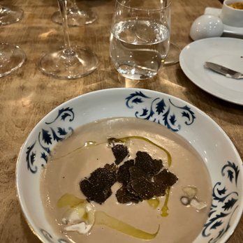 ADEGA Restaurant - Chestnut soup with truffle - Portuguese Near Me - San Jose, California ADEGA Restaurant - Chestnut soup with truffle - Portuguese Near Me - San Jose, California