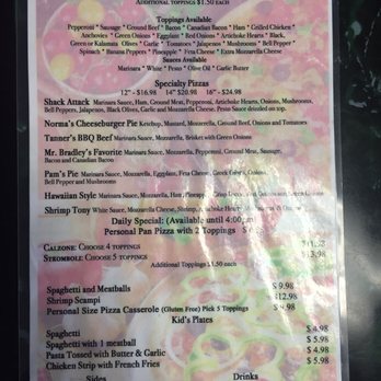 Norma's Pizza Shack - Menu - Pizza Near Me - Covington, Louisiana