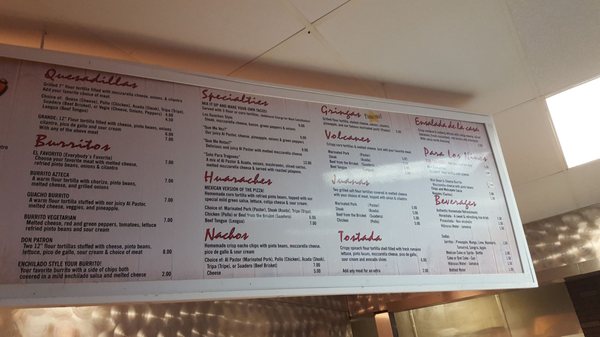 Menu photo 4 Los Guachos Taqueria Columbus, OH