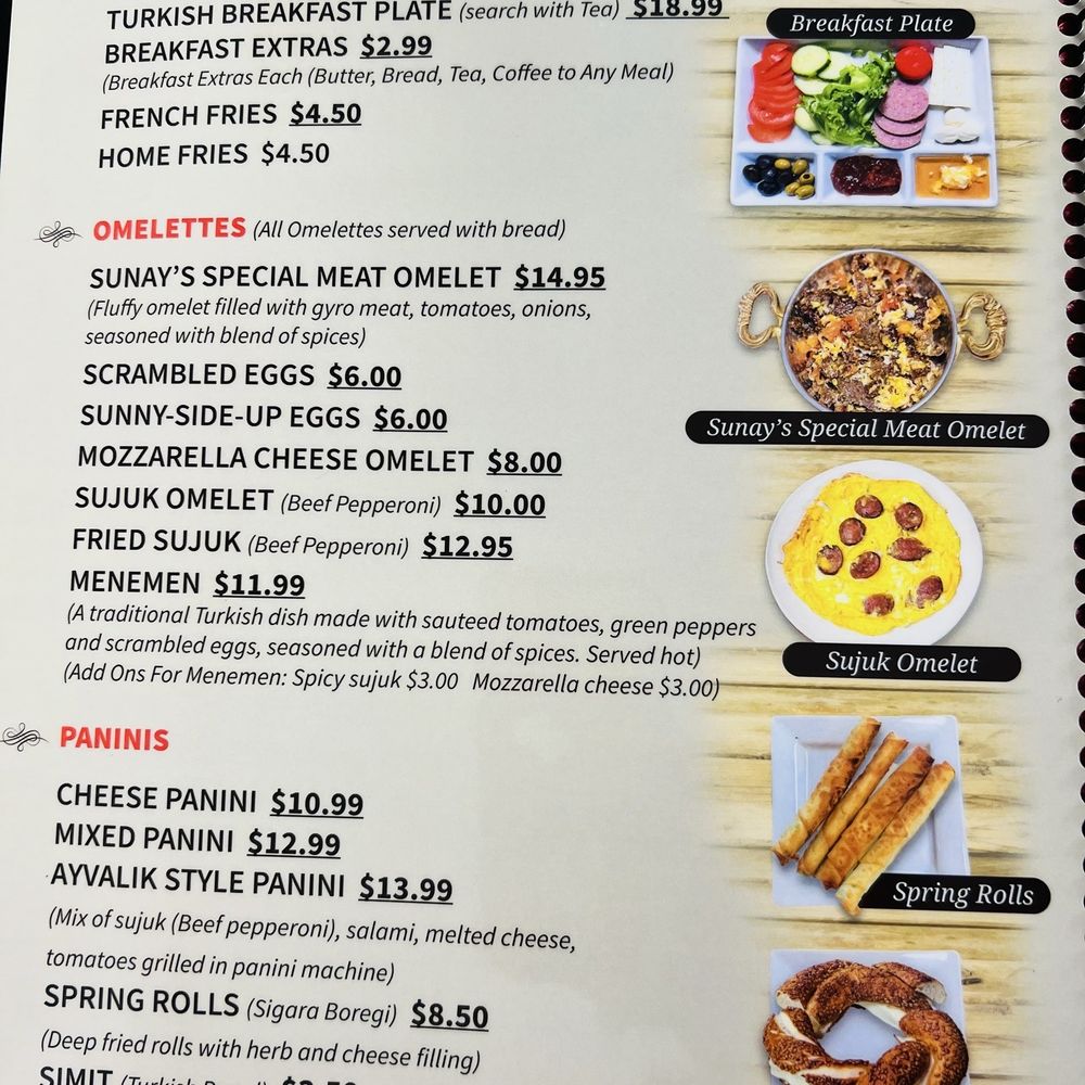 Sunay’s Turkish Cafe - Menu - Mediterranean Near Me - Lyndhurst, Ohio Sunay’s Turkish Cafe - Menu - Mediterranean Near Me - Lyndhurst, Ohio