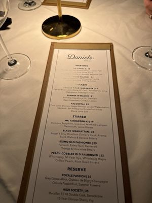 Menu photo 8 Daniel’s Coral Gables, FL
