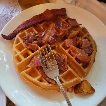 Toast Kitchen & Bar - Maple Bacon Combo w/ Waffles - Breakfast & Brunch Near Me - Brea, California