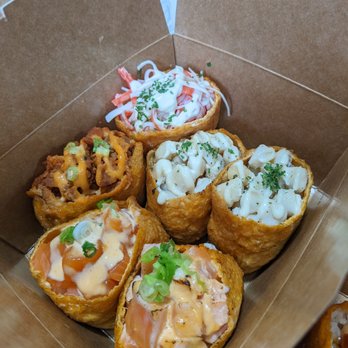 Sushi Tree - Crabmeat, Beef Teriyaki, Chopped Scallop, Chopped Salmon and Aburi Chopped Salmon. - Sushi Bars Near Me - Coquitlam, British Columbia