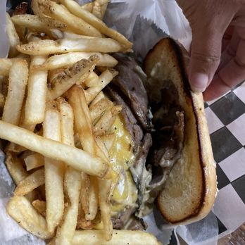 Woody's Smokehouse - Northbound - Cheesesteak with fries - Specialty Food Near Me - Centerville, Texas Woody's Smokehouse - Northbound - Cheesesteak with fries - Specialty Food Near Me - Centerville, Texas