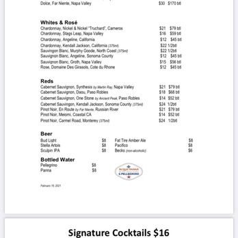 21 Oceanfront - Part of their wine list - New American Near Me - Newport Beach, California 21 Oceanfront - Part of their wine list - New American Near Me - Newport Beach, California