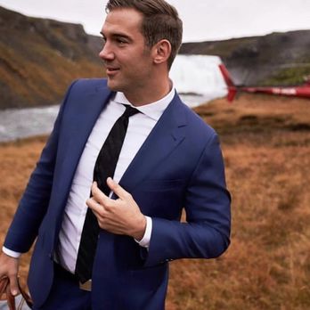 KERCHER - Internet personality, Lewis Howes, wears a made-to-measure cobalt blue suit. - Men's Clothing Near Me - Chicago, Illinois