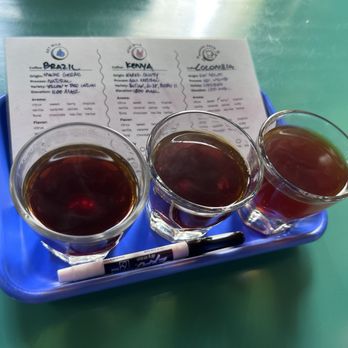 PERC Coffee - Coffee flight with tasting note chart - Coffee & Tea Near Me - Savannah, Georgia PERC Coffee - Coffee flight with tasting note chart - Coffee & Tea Near Me - Savannah, Georgia
