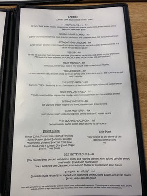 Menu photo 4 Freeborne's Eatery & Lodge Laurel Springs, NC
