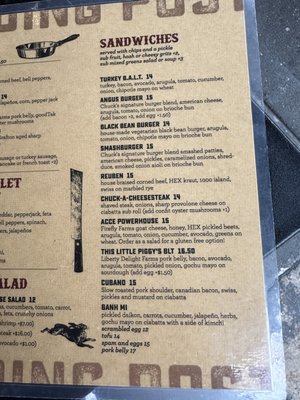 Menu photo 2 Chucks Trading Post Baltimore, MD