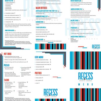 Recess Sports Lounge - Menu - Sports Bars Near Me - Miami, Florida Recess Sports Lounge - Menu - Sports Bars Near Me - Miami, Florida