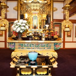 Palo Alto Buddhist Temple - Wedding altar for A + H wedding.