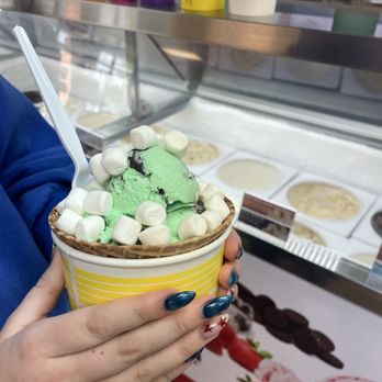 M&R Ice Cream 2 - Ice cream in a Waffle Bowl with marshmallows - Ice Cream & Frozen Yogurt Near Me - Whitsett, North Carolina