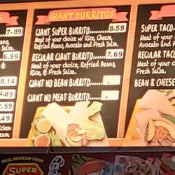 Super Taqueria - Menu 9/4/22