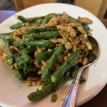 Mingalaba - Pan Fried String Bean with Pork - Burmese Near Me - Burlingame, California Mingalaba - Pan Fried String Bean with Pork - Burmese Near Me - Burlingame, California