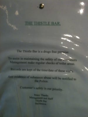 Menu photo 1 Thistle Bar Glasgow, SLK