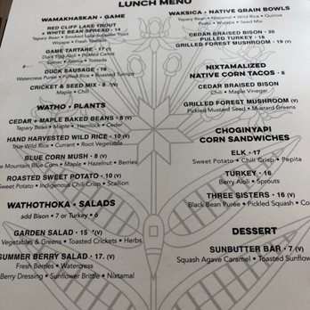 Owamni - Lunch menu - New American Near Me - Minneapolis, Minnesota