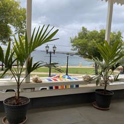 Victoria House - View from the covered private balcony overlooking g the Frederiksted Pier